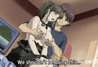 Hentai Busty cousin lets me touch her huge round tits gets horny Uncensored Subtitled