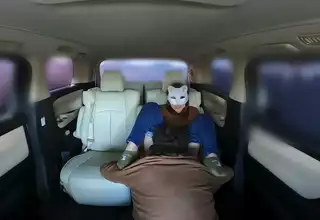 Car sex in the back while being charmed by an employee before going to work. Massive anal ejaculation at the end.