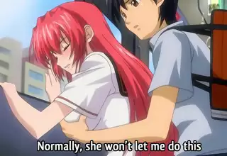 Hentai Touching my Busty Step Sister in the Train Subtitled
