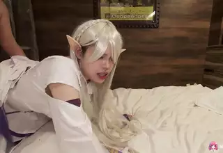 Japanese hentai slut Miu Akino had fucks pussy with big fat cock.