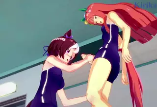 Special Week and Silence Suzuka intense futanari sex. Uma Musume Pretty Derby Hentai