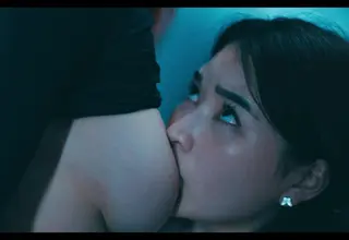 Lactating lesbians engage in rough scissoring with intense passion. Their encounter explores sensual boundaries through intimate contact.