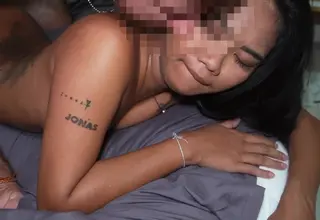 A young Asian woman accepts a large penis with eager enthusiasm. She welcomes the subsequent climax during their couple's intimate session.